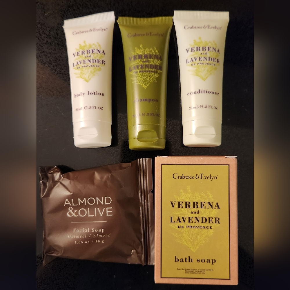 Crabtree and Evelyn verbena and lavender travel Sized Lot (5pcs)